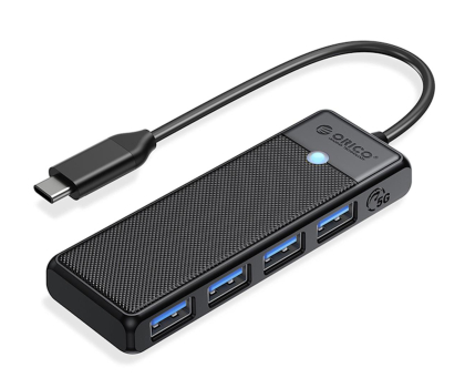 Hub USB Orico USB-C - 4x USB-A 3.0 5Gbps PAPW4A-C3-015-BK-EP